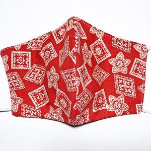 Homemade Red Bandanna 100% Cotton Face Mask Cover